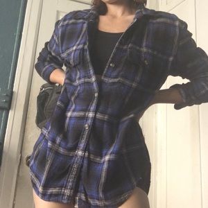 Blue American Eagle flannel button up